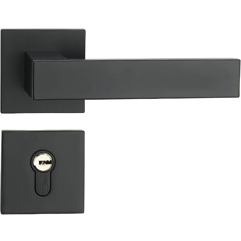 Cerradura de puerta de dormitorio de estilo europeo habitación de madera maciza cerradura de la puerta de hardware universal manija de la puerta cerradura dividida