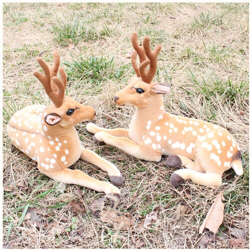 Simulated sika deer plush toys, dolls, scene layout, photography props, dolls, gifts, simulated animals wholesale