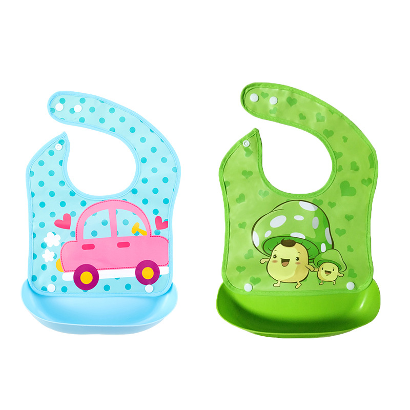 Children's big waterproof three dimensional silicone eating bib for…