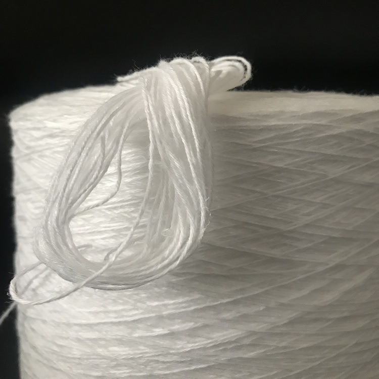 PP纱 厂家供应丙纶纱pp纱线 20支6股 增白色
