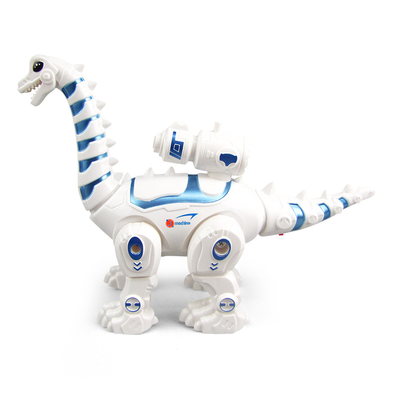 Nuevo eléctrico de combate mecánico cuello largo dragón Luz de Música automática para caminar puesto de luz Venta caliente al por mayor juguetes para niños