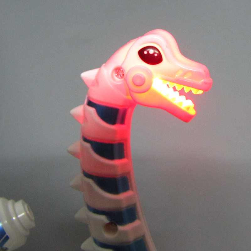 Nuevo eléctrico de combate mecánico cuello largo dragón Luz de Música automática para caminar puesto de luz Venta caliente al por mayor juguetes para niños