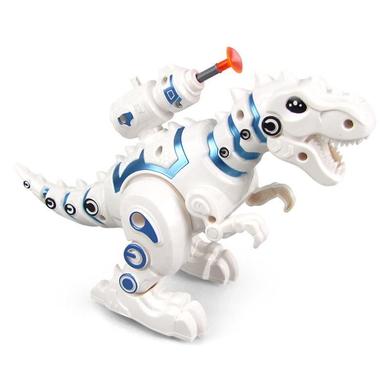 Nueva eléctrico lucha contra la maquinaria Tyrannosaurus luz música automática para caminar puesto de luz Venta caliente al por mayor juguetes de los niños