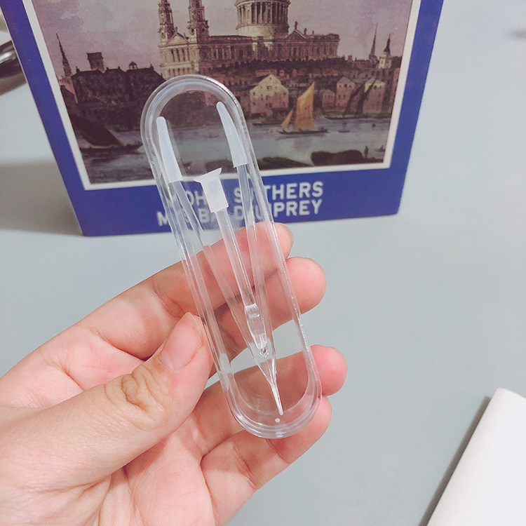 Full Transparent Large Long Tweezers Contact Lens Clip Suction Stick Set Independent Case Beauty Contact Lens Wearing Tool Clip