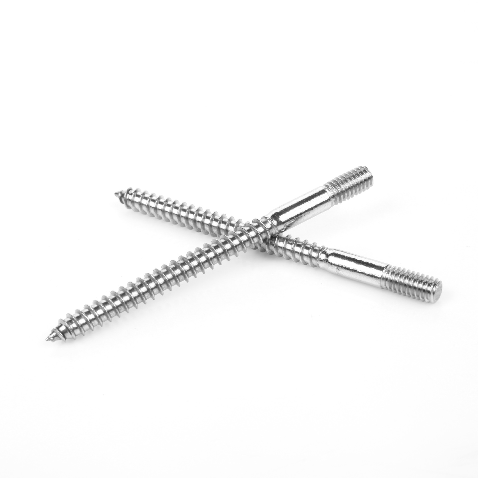 不锈钢无头螺丝M6双头牙单尖尾自攻螺丝沙发楼梯家具自攻机丝