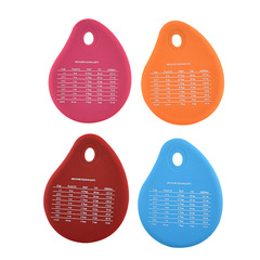 Waterdrop Silicone Scraper Kitchen Baking Tools Full Set Silicone Half Round with Scale Silicone Cream Scraper