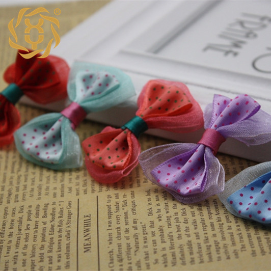 现货5cm彩色点涤纶带沙带双层系腰包蝴蝶结DIY手工饰品装饰小花朵