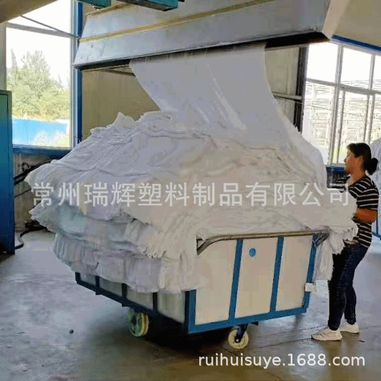 无锡印染布厂推车内胆 1200升塑料方箱  纺织厂1200L布草车