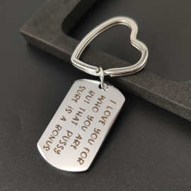 I love you for who you are...is a bonus 情侣钥匙扣 不锈钢