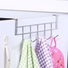 供应 加粗 免钉不锈钢五连钩 橱柜门背式5连挂钩 衣帽钩批发