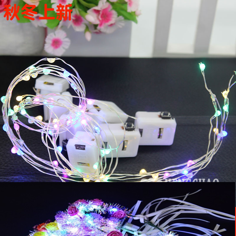 Wholesale of luminous flower wreaths, cat ear light strings, flower wreath accessories, DIY materials, flower wreath headwear, and hair accessories.