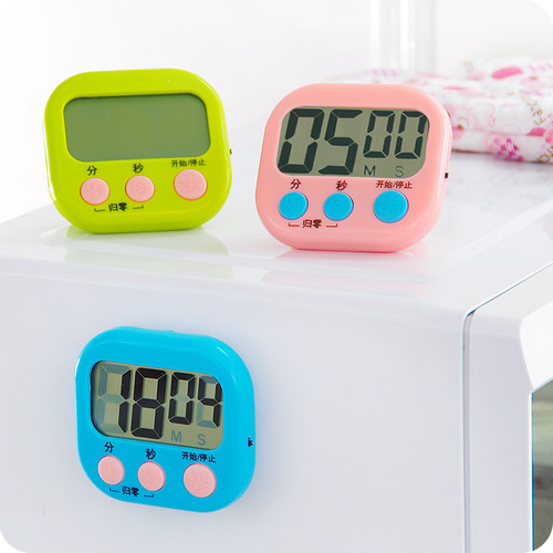 Home kitchen electronic timer alarm clock student alarm clock digital timer baking small timing reminder