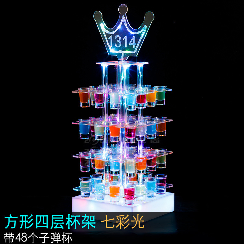 Bar club nocturno KTV estante del vino emisor de luz saxofón titular de la taza de bala titular de la taza de cóctel creativo titular de la taza de emisión de luz