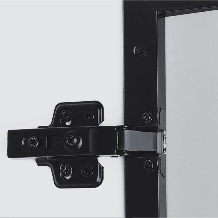 Marco de aluminio fijo bisagra puerta bisagra gabinete bisagra muebles marco de aluminio bisagra no extraíble negro aluminio puerta y ventana Accesorios