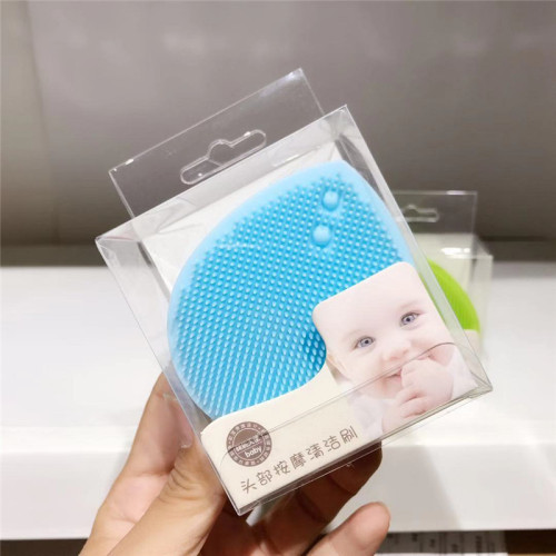 Infant shampoo brush, baby head massage comb, children's silicone brush, cleaning brush, bath rub