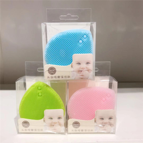 Infant shampoo brush, baby head massage comb, children's silicone brush, cleaning brush, bath rub