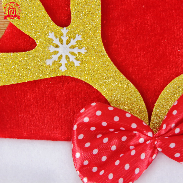Navidad sombrero adulto niños oro terciopelo astas Navidad sombrero Navidad fiesta desgaste vacaciones decoración suministros
