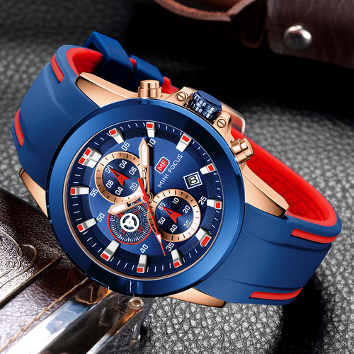 MINIFOCUS Men's Sport Watch, Waterproof Quartz Watch, Cross-Border Multi-Functional Men's Watch 0287G
