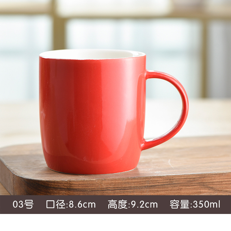 Color sólido mate esmalte Taza de cerámica ins tazas hogar taza de agua taza de café nórdico logotipo impreso