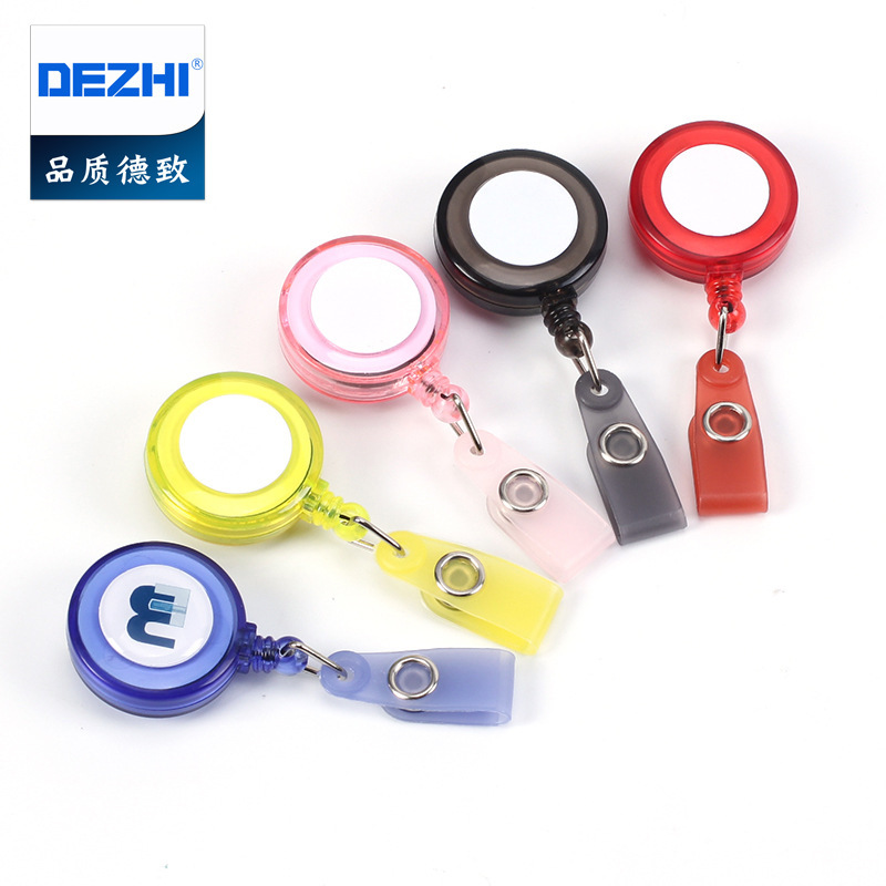 Easy Pull Buckle Telescopic Hanging Buckle Anti-lost Breast Nurse Shrink Spring Buckle Doctor Chest Clip Card Set Stretching Hanging