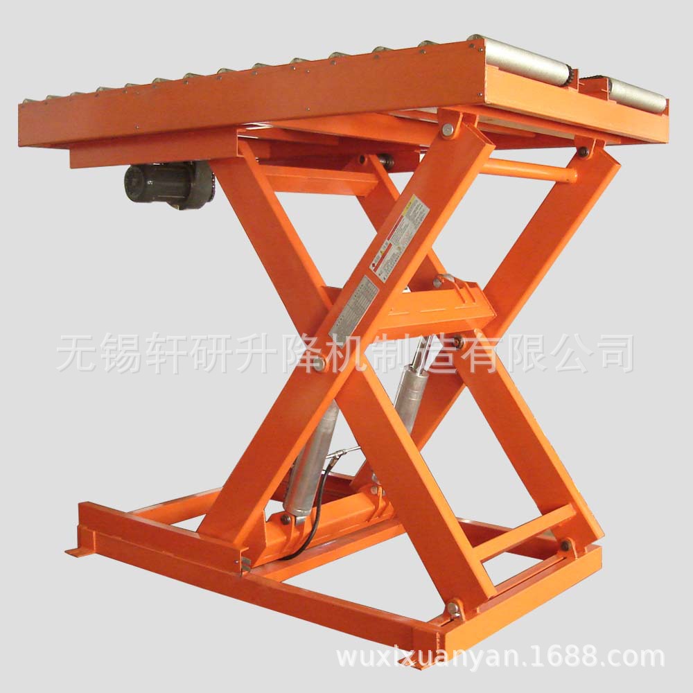 剪叉式台面带动力滚筒升降平台  剪叉式液压升降台 厂家生产制作