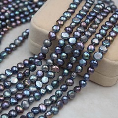 巴洛克不規則異形珍珠 diy飾品配件 天然幻彩孔雀綠黑色淡水珍珠