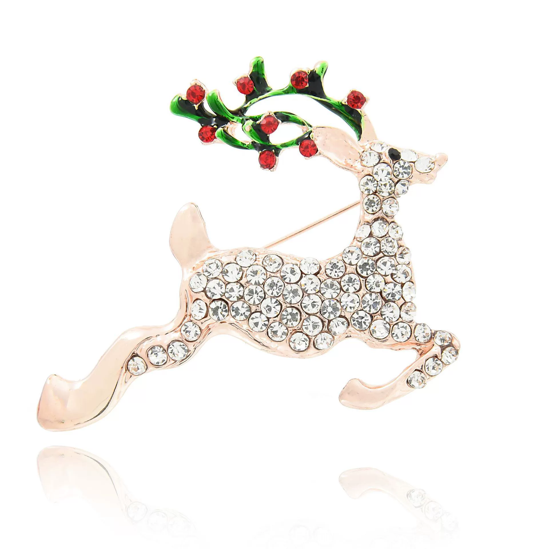 Brooch badge, cute cartoon Christmas design, elderly-friendly accessory, 9.7×6.5 cm
