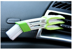 Car air vent angel soft bristle dual head cleaning brush dashboard dust removal brush interior cleaning supplies