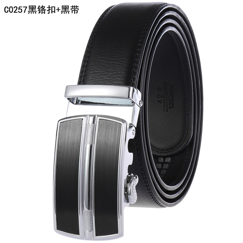 C0257 black chromium buckle+black belt