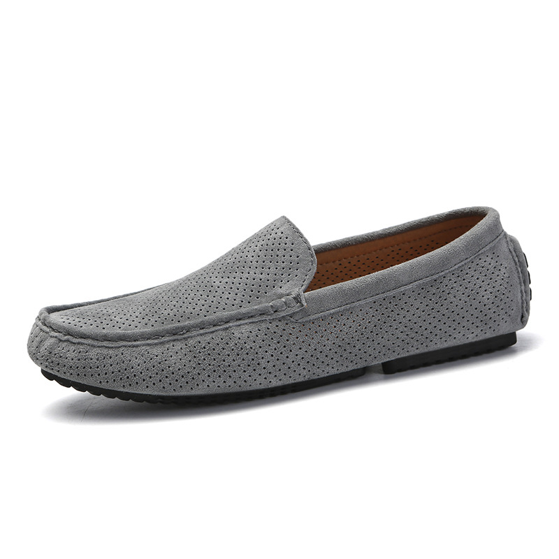 Men's Summer Comfortable Breathable Moccasins Suede Leather Genuine Leather Personalized Versatile Men's Slip-On Casual_vogvips.com
