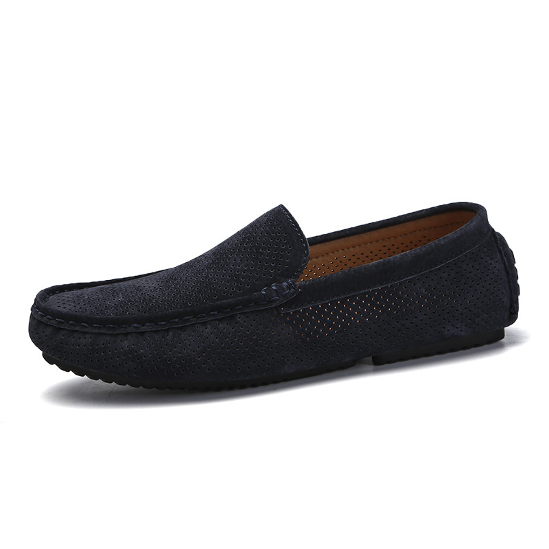 Men's Summer Comfortable Breathable Moccasins Suede Leather Genuine Leather Personalized Versatile Men's Slip-On Casual_vogvips.com