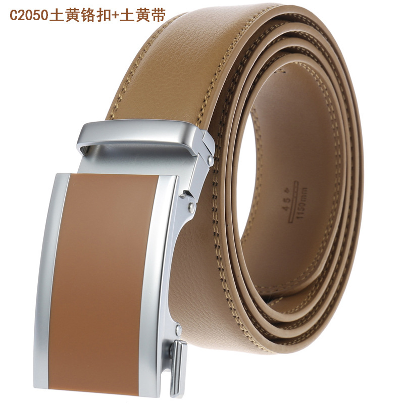 C2050 soil yellow chromium buckle+earth yellow belt