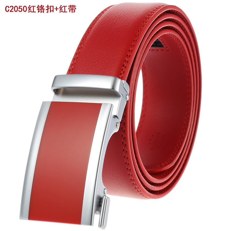 C2050 red chromium buckle+red belt