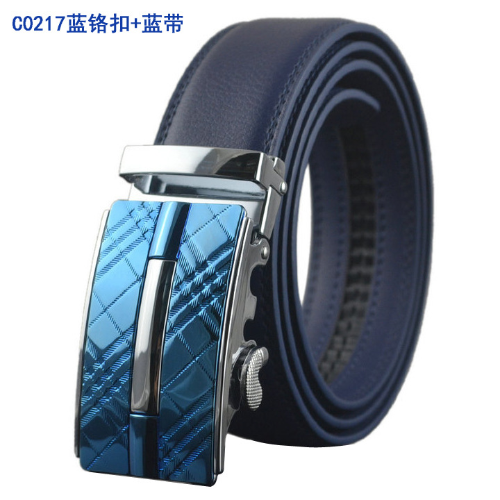 C0217 blue chromium buckle+blue belt
