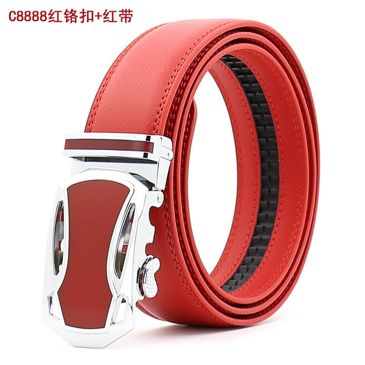 C8888 red chromium buckle+red belt
