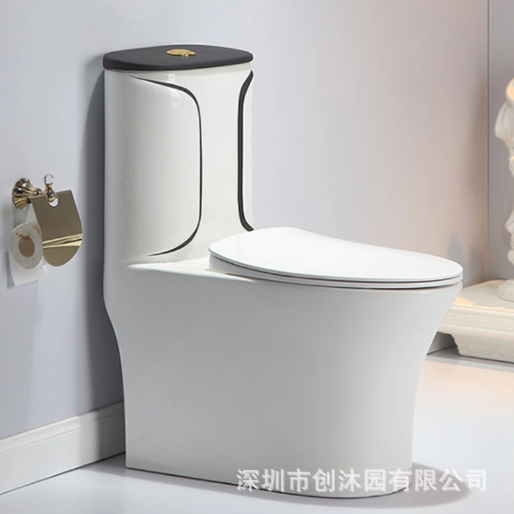 Exportación profesional a Vietnam Sudeste de Asia 300mm color oro inodoro ultra-plana inodoro de cerámica