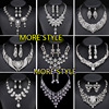 Set for bride, geometric necklace and earrings, accessories suitable for photo sessions, internet celebrity