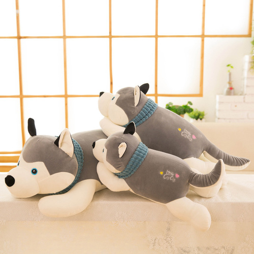 Husky Plush Toy Down Cotton Pillow Doll Creative Large Rag Doll Pillow Soft Husky Dog