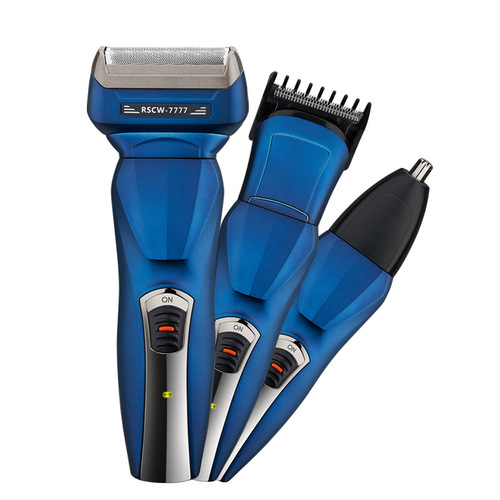 Biaochuang dual battery reciprocating multi-function electric shaver three-in-one razor hair clipper electric nose hair trimmer