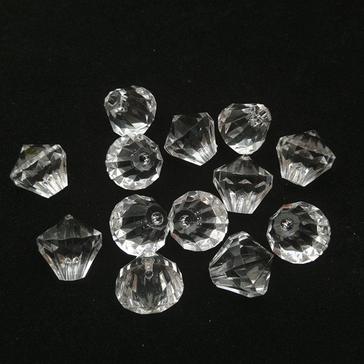 Transparent Acrylic Pointed Bottom Half Hole Diamond Bead Cabinet Door Handle Handle Accessories Material Crafts Decorative Material