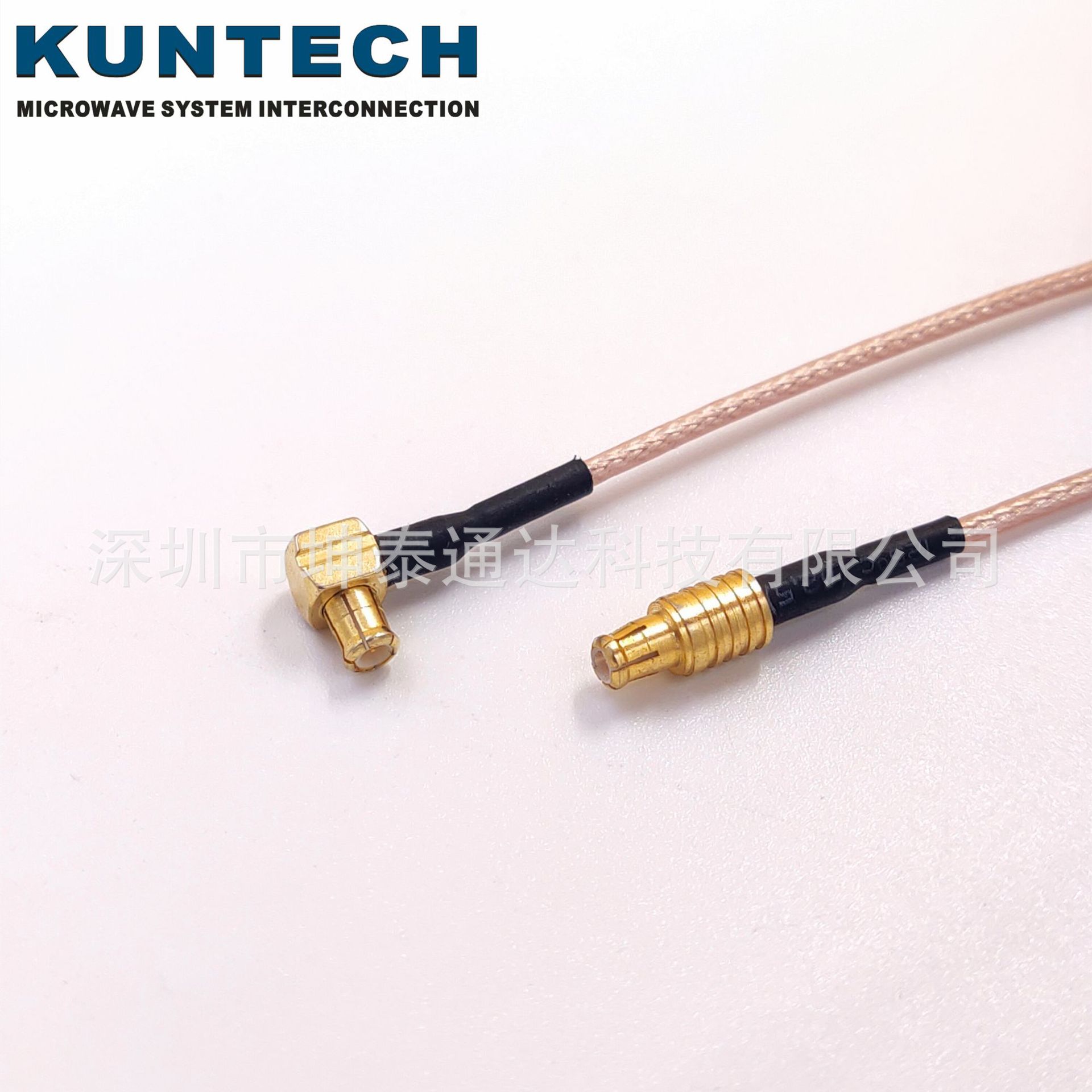 厂家MCX弯公转MCX公射频转接线RG178高频延长线，当天出样