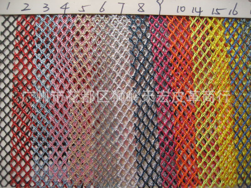 菱形方格网涤纶经编方格网眼布网凌形网行理箱化学包夹层布料
