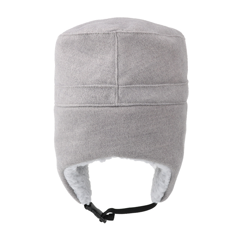 Men's Outdoor Cycling Versatile Foldable Woolen Retro Peaked Cap Women's Ear Protection Lambswool Hat