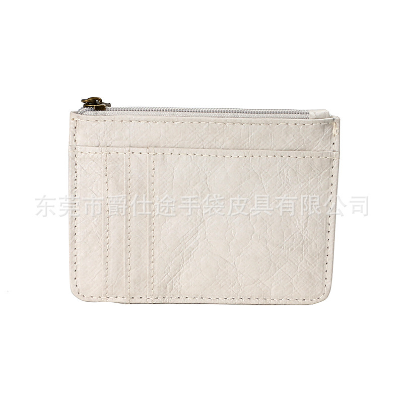 Designer's Original Open Multi-Card Slot Tyvek Card Holder Waterproof and Environmentally Friendly White Dupont Paper Coin Purse