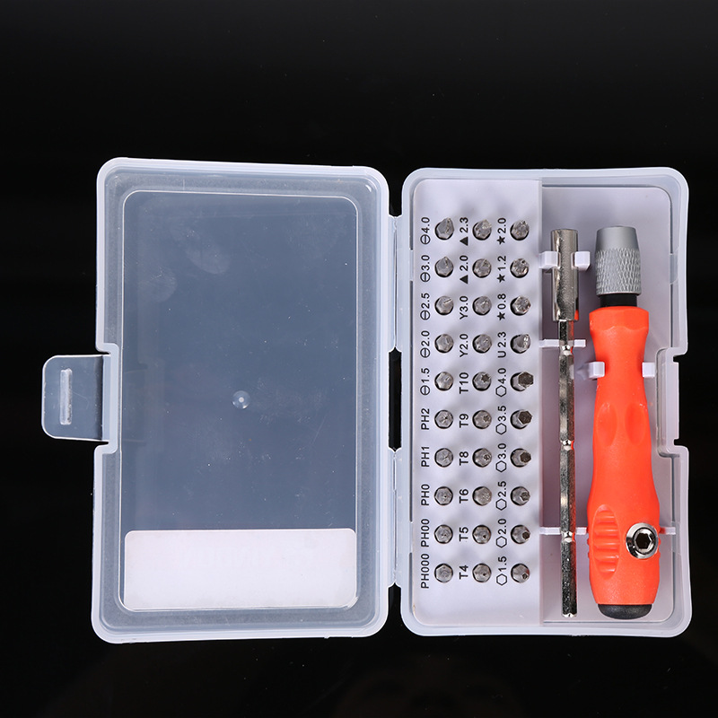Gran caja ajustable telescópico 32-en-1 multi-función destornillador BIT SET reloj teléfono móvil reparación traje