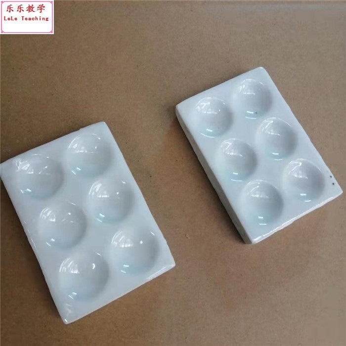 反应板 6孔/穴 点滴板 比色板 化学实验器材瓷质反应板教学仪器