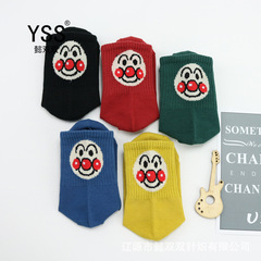 Children's socks, Double Double, New Autumn/Winter Cartoon Breadman, Mid-calf socks, Combed cotton, Alphabet baby socks, Trendy socks