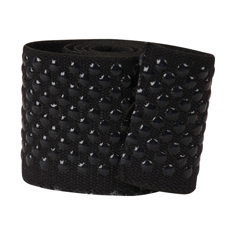 siliconat医疗护具涤纶松紧带用于护膝带圆点9排印刷来料加硅胶