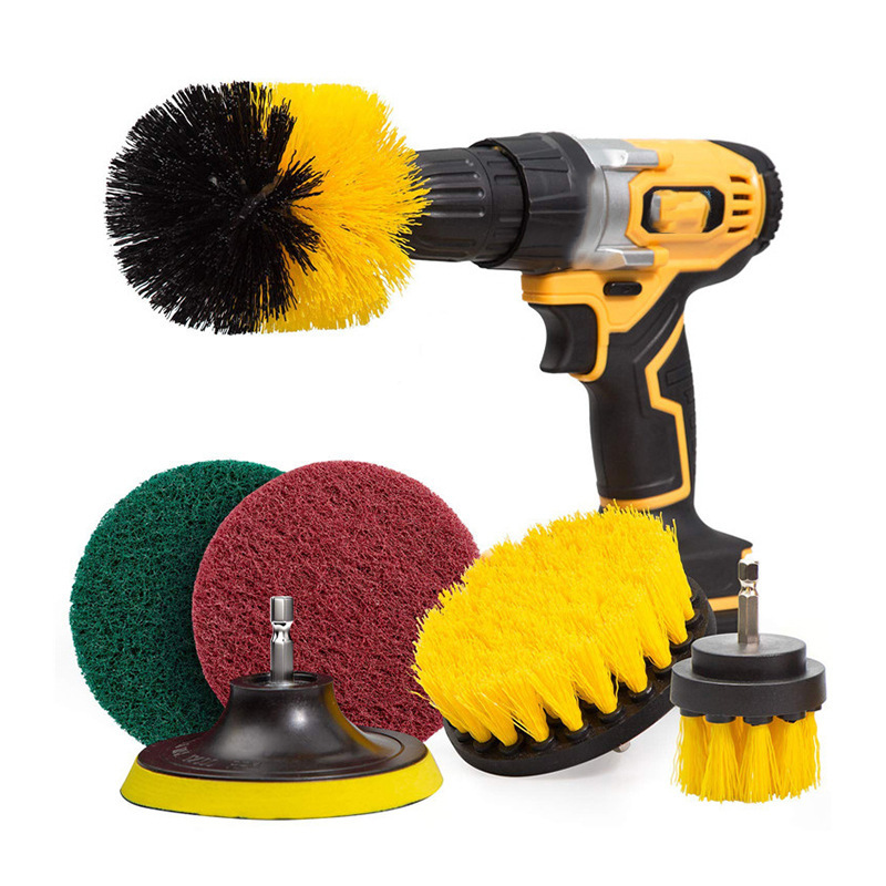 Factory electric drill brush floor tile cleaning brush glass porcelain wheel hub brush drill tool cleaning brush set