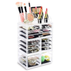 Large Transparent Drawer-style Makeup Storage Box Set Acrylic Makeup Box Dresser Skincare Product Box